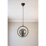 Uçar Rodi Modern Tasarım Antre Hol Mutfak Salon Siyah Renk Sarkıt Minimal Füme Camlı Tekli Avize - 1 - Siyah Füme