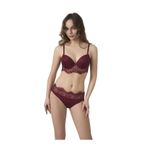 Üçay Butik 314 Balenli Destekli Sütyen Takım Bordo 75