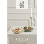 Ucco 2 Adet 21CM Paris Oval Kase Seti - Salata Meyve Kasesi - Sunumluk Şık Pinterest Tabak - 21 cm