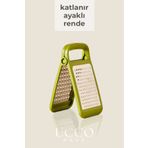 UCCO Katlanır Ayaklı Yeşil Rende Çift Yüzlü Paslanmaz Çelik Güvenli Kullanım Pratik Mutfak Rendesi