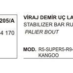 Üçel 10205A Renault Clio Viraj Demir Uç Lastiği