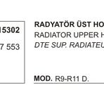 Üçel 15302 7700757553 Fiat Ritmo R9 R11 Vidalı Dizel Üst Radyatör Hortumu
