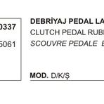 Üçel 30337 4395061 Fiat M131 DKS Debriyaj Pedal Lastiği