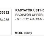 Üçel 35382 7584255 Fiat Kartal DKS Üst Radyatör Hortumu