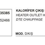 Üçel 35385 4352466 Fiat Kartal DKS Kalorifer Hortumu Çıkış