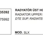 Üçel 35392 7675992 Fiat Kartal SLX Üst Radyatör Hortumu