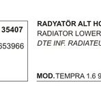 Üçel 35407 Fiat Tempra Tipo 1.4 1.6 Karbüratörlü AC 90 96 765 Alt Radyatör Hortumu