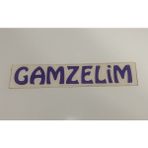 Üçel “gamzelim” Yapışkanlı Araç Sticker Yazı Araç Arkası Yazı Oto Cam Etiket Sticker Yazı