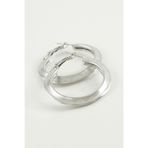 Üçgen Halka Küpe 4 cm-Gümüş Rengi