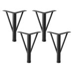 Üçgen Siyah 4 Adet Metal 20 Cm Mobilya Ayağı Modern Koltuk Kanepe Dayanıklı Tv Ünite Ayağı Ayakları