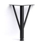 Üçgen Siyah Metal 25 Cm Mobilya Ayağı Modern Koltuk Kanepe Dayanıklı Tv Ünitesi Ayağı Ayakları