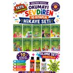 Üçgen Yayıncılık 2.Sınıf Öğretmen Tavsiyeli Okumayı Sevdiren 16 Sayfa 10 Kitaplık Hikaye Seti-3 (Slime Set Hediyeli)