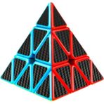 Üçgen Zeka Küpü, Qy Speedcube, Pyraminx Profesyonel Qy Ming S2 3X3 Karbon Fiber Küp