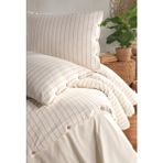 Uçkan Home %100 Organik Pamuk Yıkanmış Çizgili Çift Kişilik Nevresim Takımı-Naturalis Serisi - 200 x 220 cm