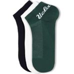 Ucla Adelıta 3\'lü Siyah-Yeşil-Beyaz Uzun Jakarlı Pamuk Standard Fit Unisex Çorap - Beyaz - Siyah - Yeşil - 36 - 39