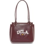 Ucla Maelle Bordo Suni Deri Omuz Çantası - Kadın Çanta - 30x25x8