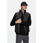 UCLA Siyah Fermuarlı ve Cepli Polyester Standard Fit Erkek Yelek BLUME