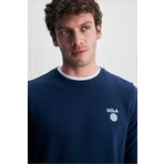 UCLA Valley Lacivert Bisiklet Yaka Baskılı Erkek Sweatshirt
