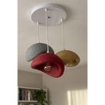 Üçlü Avize Salon Mutfak PLA Malzeme Sarkıt Aydınlatma Renkli Modern Dekoratif Tasarım Gümüş, Bronz, Kırmızı 25 x 20