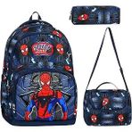 Üçlü okul çantası seti İlkokul Okul Çantası + Termal Beslenme Çantası + Kalemlik (SPIDERMAN ÖRÜMCEK ADAM)