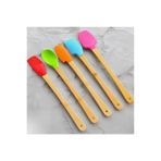 UCR HOME Bambu Saplı Silikon Spatula Seti, 5'li, 21 cm, Çok Renkli