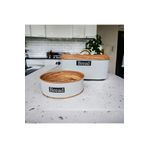 UCR HOME Dekoratif Ve Şık Metal Büyük Ekmeklik Ve Sofralık Ekmeklik 2 Li Set