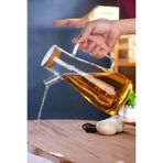 UCR HOME Masterchef Borosilikat Cam Yağdanlık Bambu Vakumlu Kapak Sirkelik Master Chef Yağlık 900 ML