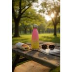 UCR HOME Renkli Motivasyon Su Matarası Suluk Spor Su Şişesi Detoks Kamp Yoga Sert Plastik 650 ML