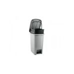 Üçsan Plastik Silim Pedallı Gri Çöp Kovası 12.5 L 32X23x40 Cm
