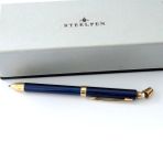 Üçü Bir Arada Mavi Kırmızı Tükenmez Uçlu Kalem Steel Pen Kalem