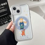 Ucuc iPhone 15 Plus Uyumlu Manyetik Halkalı Yarı Sayda Mat Kamera Koruma Anti-Darbe Silikon Kılıf - Gri