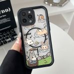 Ucuc iPhone 15 Pro Uyumlu Manyetik Halkalı Yarı Sayda Mat Kamera Koruma Anti-Darbe Silikon Kılıf - Siyah