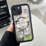 Ucuc iPhone 15 Uyumlu Manyetik Halkalı Yarı Sayda Mat Kamera Koruma Anti-Darbe Silikon Kılıf - Siyah