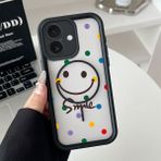 Ucuc iPhone 16 Uyumlu Manyetik Halkalı Yarı Sayda Mat Kamera Koruma Anti-Darbe Silikon Kılıf - Siyah