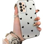 Ucuc Samsung Galaxy A33 5g Uyumlu Telefon Kılıfı Sevgi Yüzüğü Desenli Akrilik Sert Arka Silikon Kenar Lens Korumalı Darbe Koruma - Gümüş - Altın