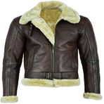 Uçuş Ceketi RAF - Havacı Keçi Derisi Vintage Bomber Ceket - Deri Ceket Erkek Havacı Hakiki Koyun Derisi Suni Kürk Bomber Uçan Ceket Koyun Derisi Hakiki Yün Astarlı Sıcak Ceket, B1, M