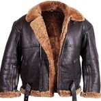Uçuş Ceketi RAF - Havacı Keçi Derisi Vintage Bomber Ceket - Deri Ceket Erkek Havacı Hakiki Koyun Derisi Suni Kürk Bomber Uçan Ceket Koyun Derisi Hakiki Yün Astarlı Sıcak Ceket, B2, S