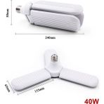 Ucuz Geldi 3 Kollu Katlanabilir 40 W 6500K Beyaz Işık Yaprak Led Ampul