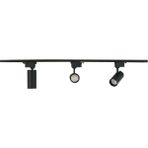 Ucuz Geldi Mini Ray Spot Set Siyah Kasa Sarı Işık Gu10 Duylu 3 Spot Lamba + 1 Mt Ray + 3 Gu10 Led Ampul