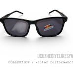 Ucuz Hediyelik Eşya Erkek Siyah Çerçeveli Polarize Dikdörtgen Güneş Gözlüğü - Vector Performance Collection