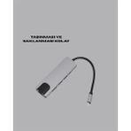 Ucuz Tekno 4K HDMI Çıkışlı, Gigabit Ethernet'li Usb‑c Çoklu Port Hub