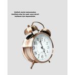 Ucuz Tekno Retro Tarz Bronz Dekoratif Masa Saati Metal Gövde Yüksek Sesli Alarm