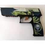 Ucuza Burada Ahşap Cs-Go Wingshot Renkli Lastik Atan Tabanca - Sarı