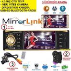 Ucuzcu Market 4.1 Inç Ekran Oto Teyp (4 LED Geri Vites Kamera-Direksiyon Kumanda-Bluetooth-Radıo-Usb-Sd Kart Giriş)