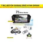Ucuzcu Market 7 Inç (Büyük Ekran) Dikiz Ayna Ekran (Geri Vites Bağlanır + Bluetooth + USB + Sd Kart (Flim Izle-Müzik Dinle)