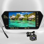 Ucuzcu Market 7 Inç Dikiz Ayna Ekran + 4 LED Geri Vites Kamera Bluetooth - USB - Sd Kart - Fm Transmitter Flim Izle - Müzik Dinle