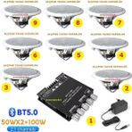Ucuzcu Market Bluetooth Özellikli Tavan Hoparlör Seti (8 Tavan Hoparlör) Anfi Kullanmadan Ev-Işyerini Seslendirin