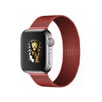ucuzmi Apple Watch Kordon 2 3 4 5 6 Se 42mm 44mm Uyumlu Kayış Bileklik Milanese Loop Kordon Burn Red Kordon Milanese Loop Kordon Kayış