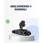 Ucuztekno tekno 4 Kameralı Araç İçi Kamera 1080P GPS Takip WiFi Gece Görüşlü 2026