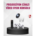 Ucuztekno tekno Kablosuz Mini Projeksiyon Cihazı Oyun ve Film İçin Taşınabilir Ev Sineması 2026